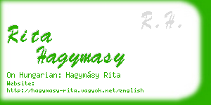rita hagymasy business card